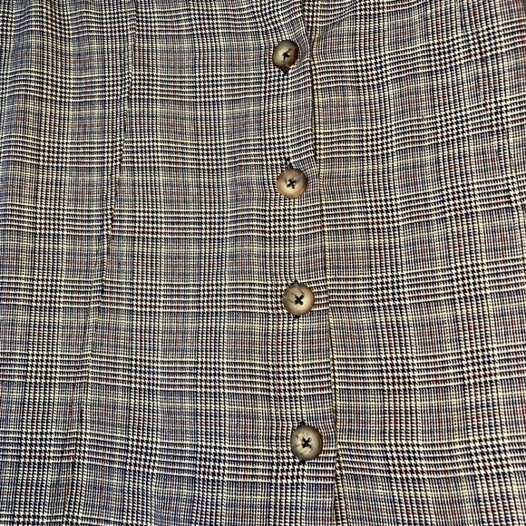 GB Plaid M Skirt Mini Buttons Schoolgirl Dark Academia Sexy. - Picture 2 of 5